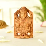 Handcrafted sandalwood tirupati lord balaji Idol with intricate carvings.