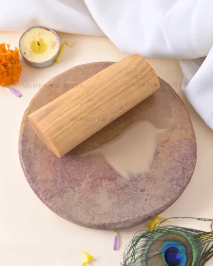 Chandan Patta with White Stick (sandalwood rubbing stone)